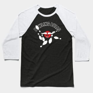 BOWLING BULLS (white) Baseball T-Shirt